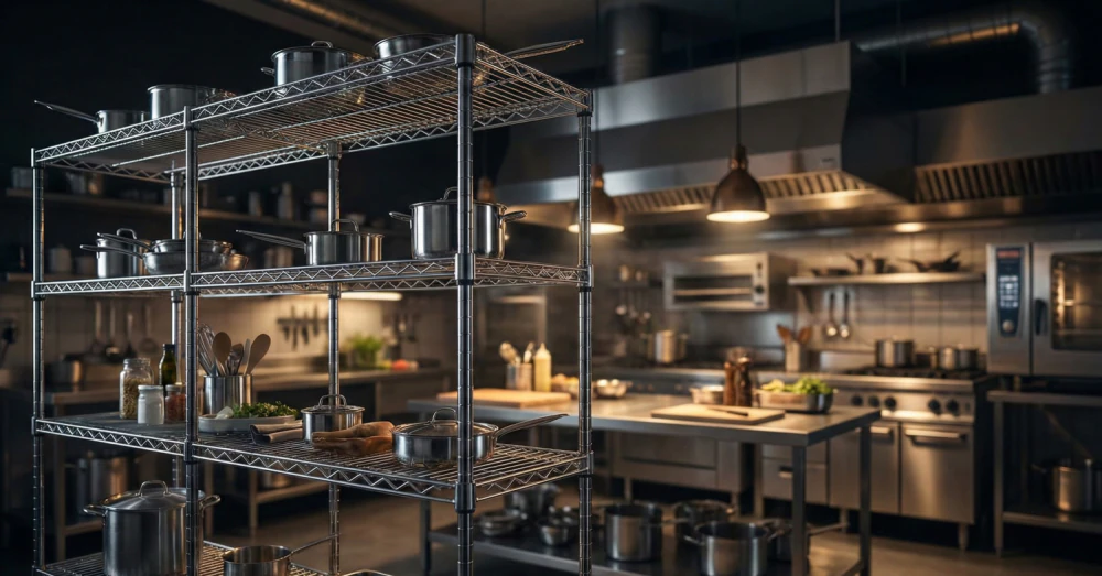 Ultra Power shelving used in Gastronomy